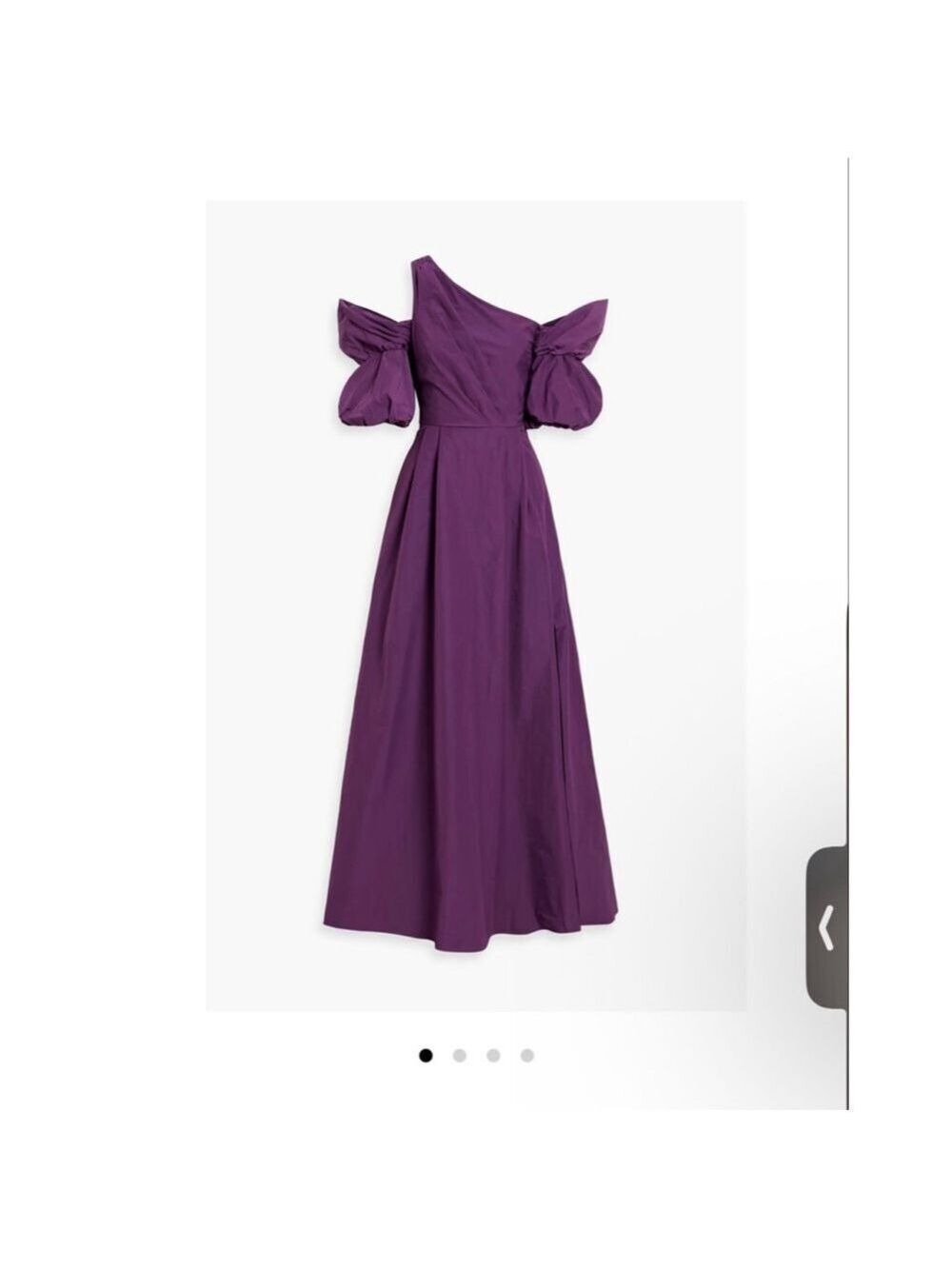 Women's Marchesa Notte One Shoulder Purple Gown Size 4